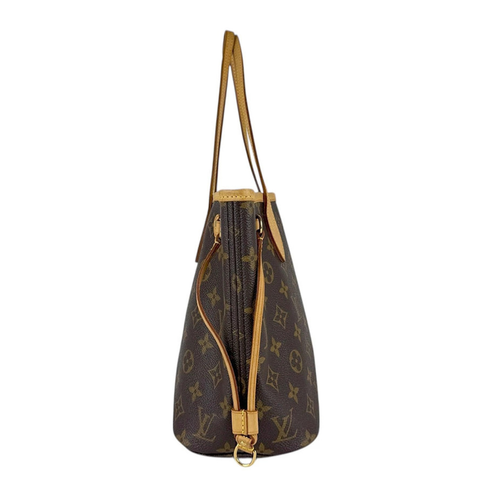 Louis Vuitton Bag Monogram Handbag Canvas Brown Tote Neverfull Brown